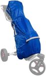 AXGLO Golf Cart Rain Cover -Waterproof - Rainproof - Lightweight - for Golf Push Cart - 3 Wheel - 4 Wheel - Electric Cart… (Blue)