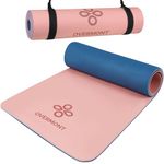 Overmont Premium TPE Yoga Mats - with carry strap - 183 x 61 x 0.8cm Extra Thick Exercise Mat - Eco Friendly Non-Slip Workout Mat Anti-Tear Pilates Mat - Gym Mats for Home for Women and Men