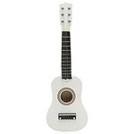 ARTIBETTER 21 Inch Guitar Small Acoustic Guitar for Beginners 6- String Wooden Guitar White