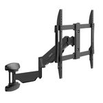 Mount-It! Full Motion TV Wall Mount, Drop Down TV Mount with Gas Spring Arm, Height-Adjustable TV Mount for 37-80 Inch TVs, Swivel Tilt Bracket for Fireplace, Fits VESA 600x400, Supports 88 lbs