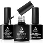 Beetles Gel Nail Polish Set - Matte Top Coat, High Gloss Top Coat, Base Coat & UV LED Lamp - No Wipe, Long Lasting, Soak Off, Nail Art Manicure Kit
