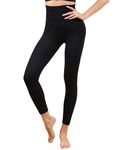 Homma Activewear Thick High Waist Tummy Compression Pants Slimming Body Yoga Leggings Postpartum Pants Black M