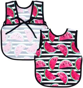 BapronBaby Summer Stripes Watermelon Bapron - Soft Waterproof Stain Resistant Bib - Machine Washable - 6m - 5yr - (Sz Baby/Toddler 6m-3T)