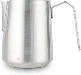 Easyworkz Espresso Steaming Pitcher Stainless Steel 600 ml Coffee Frothing Picther Milk Jug Cappuccino Latte Art Cup, Brushed Silver