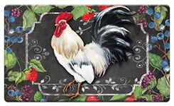 CounterArt 77707 White Rooster' Anti Fatigue Floor Mat, 30 by 20-Inch, Plastic