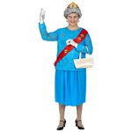 WIDMANN 85863 Men’s Novelty British Queen Costume. Perfect for Stag Do’s, Royal Party and Halloween