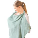 Kelexx Nursing Cover for Baby Breastfeeding – Breathable 100% Cotton Nursing Apron with Rigid Hoop, Privacy Cover, Lightweight Car Seat Canopy & Multi-Use Baby Essentials