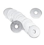 binifiMux 50pcs M10 Flat Washer Large Fender, 25mm OD, 2mm Thickness, Zinc Plated, Carbon Steel