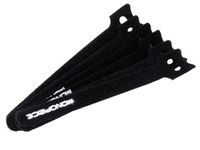 Monoprice Hook & Loop Fastening Cable Ties 6inch, 100pcs/Pack - Black