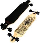 Atom 40-Inch Bamboo Drop-Through Longboard, Tiki