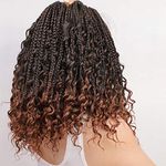 8 Packs Box Braids Crochet Braids with Curly Ends Crochet Box Braids 3X Box Braid Crochet Hair Extension(12, 1B/30)ââ‚¬¦ââ‚¬¦