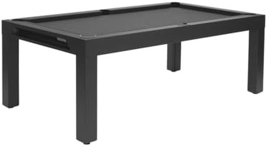 CORNILLEAU Classic Outdoor Billiard Table (Black) - 7ft Convertible Pool Table to Dining Table - Weatherproof & Durable - Includes Accessories - Made in France - Wood Dinner top