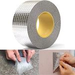 DLALA Waterproof Repair Tape for Pipe Leakage, Roof Water Leakage, Aluminum Foil Tape, Surface Crack, Strong Adhesive Permanent Repair Tape, Window Sill Gap, Boat Sealing (2 Inch Length x 5 meter)