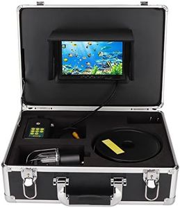 Bewinner Caméra sous-Marine, 20 LEDs HD 800TVL Caméra de Pêche, 1080P IP68 Etanche Rotation 360° Caméra Vidéo pour la Pêche en Mer/en Rivière, Câble 30M