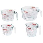 Pyrex 4-Piece Glass Measuring Cup Set with Large 8 Cup Measuring Cup