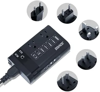 DOACE 350W Voltage Converter, Ai 220V to 110V Converter and 50Hz to 60Hz Transformer, Power Converter Adapter Combo US to AU, UK, European Travel Plug Adapter for Hair Straightener Laptop Cell Phone