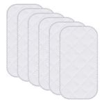 Sunny zzzZZ 6 Pack Baby Waterproof Changing Pad Liners - Quilted Thicker Ultra Soft Changing Table Cover Liners - Durable & Easy to Clean - White - 23" x 11"