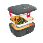 Faitron HeatsBox Go Electric Lunch Box - Food Warmer for Reheating Food, App-Controlled Insulated Lunch Box, Built-in Battery, Leakproof Stainless Steel Bowl (925 ml), 100 watts