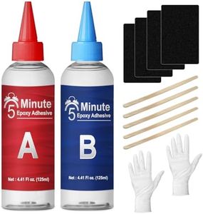 GDDP 5 Minute Epoxy Glue 8.8oz, Tough Durable Clear Epoxi Adhesives Fast Repair, 2 Part Epoxy Glue Quick Cure Clear for Metal, Wood, Plastic, Glass, Cerami