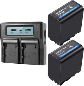 BM Premium 2 Pack of BP-A60 Batteries and Dual Bay Battery Charger for Canon EOS C70, EOS C200, C200B, C220B, EOS C300 Mark II, C300 Mark III, EOS C500 Mark II, XF605, XF705 Cameras
