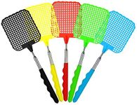 TUPARKA 5 Pack Telescopic Fly Swatters, Manual Adjustable Swat Pest Control Durable Extendable Handle House Wife Helper