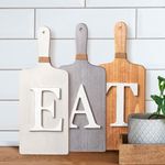 Barnyard Designs Hanging Eat Sign for Kitchen Wall Decor - Kitchen Wall Art Decor 6" x 15", Farmhouse Kitchen Decorations for Wall, Rustic Eat Signs for Dining Room Wall Decor, Multicolor