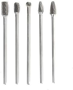 5pcs Carbide Burrs Set, Extra Long Shank Carbide Rotery Burr File Double Cut, 1/4 Inch Shank Long Burr Bits For Die Grinder Bits