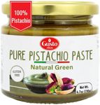 Pure Sicilian Pistachio Nut Paste, Unsweetened, No Added Sugar, 6.7 oz (190 g), No Artificial Colors, Nut Butter, Pistachio Butter Spread, made in Italy, 7 g Protein, Keto, Natural Green Color, Gusto