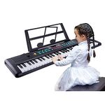 Kids Keyboard Piano with Microphone 61 Keys Electronic Piano for Kids Ages 5-9 Portable Piano Keyboard Educational Musical Toys for 4 5 6 7 8 9 Year Old Boys Girls Children Birthday Gift