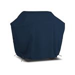 Covers & all BBQ Grill Cover 12 Oz Waterproof - 100% Weather Resistant Outdoor Barbecue Gas Grill Cover, Fits Weber Brinkman Charbroil & More with Air Pockets & Drawstring for Snug Fit (50 Inch, Blue)