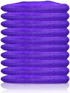 Paks Edgeless Microfiber Towels for Cars -16x16 Absorbent Microfiber Towel for Kitchen & Detail Towel -10-Pack Lintless Plush Microfiber Towels for Cars - Microfiber Cleaning Cloths for Car Detailing