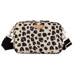 TWELVElittle Diaper Clutch Leopard Print (New) - Fashion Diaper Bag for Moms and Dads, Worn As Clutch or Crossover Bag with Compartments for Diapers, Wipes and Changing Pad