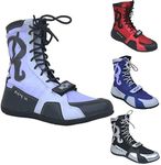 Ringside Elite Boxing Shoes,Bk/Sv,11