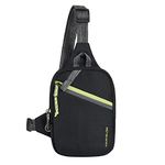 Travelon Unisex-Adult Anti-Theft Greenlander Compact Sling Bag, Jet Black, 5" W x 7.25" H x 1.75" D