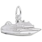 Cruise Ship Charm, Charms for Bracelets and Necklaces, Sterling Silver