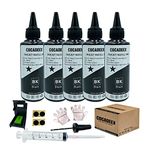 COCADEEX 5 Bottles Black Ink Refill Kit Compatible with Hp Ink Cartridges 307XL 305XL 304XL 303XL 302XL 301XL 650XL 350XL 300XL 62XL 21XL 307 305 304 303 302 301 300 337 339-500ml Black Ink