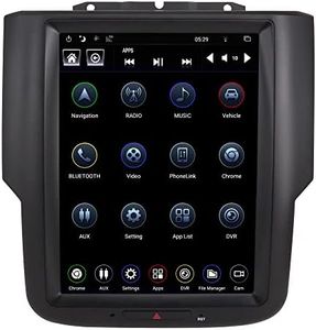 LINKSWELL Car Radio for Dodge RAM 2014-2018 1500/2500/3500 Android Car Stereo Replacement 10.4 Inch Touch Screen Upgrade with CarPlay Bluetooth GPS Navigation 4+64GB