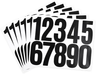 HASWARE Mailbox Numbers: 6 Sheets Number Stickers - Waterproof and Self Adhesive for Address, Sign, Door (3" Black 60 Pcs)