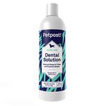 Petpost | Dental Solution for Dogs - Water Additive That Eliminates Bad Breath - Dirt, Gunk, and Tooth Buildup Gone - Natural Tooth Cleaning Solution 474 ml