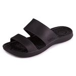 Totes SOLBOUNCE Ladies Double Strap Slide Black