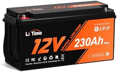 Litime 12V 230Ah Plus Low-Temp Protection LiFePO4 Battery Built-in 200A BMS, Max 2944Wh Energy, Lithium Iron Phosphate Battery Perfect for Trolling Motors,Yacht, Marine, Boat, RVs, Home Energy