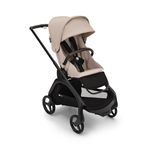 Bugaboo Dragonfly City Pushchair, Lightweight Compact Baby Stroller with One Hand Easy Fold in Any Position, Full Suspension, XL Underseat Basket, Black Chassis and Desert Taupe Sun Canopy