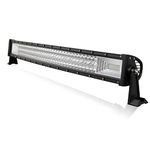 AUXTINGS 32 inch 405W Curved Triple Row 7D Led Work Light Bar Spot Flood Combo Beam DC 12V-24V 6000k Offroad Vehicles 4x4 Atvs Utvs