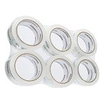 Amazon Basics Moving and Storage Packing Tape, 4.7 cm width x 49.9 meters length, Crystal Clear, 6-Pack