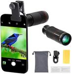 32X Long Focus Telephoto Phone Lens for iPhone and Android, Zoom Cellphone Camera Lens with Phone Clip for Picture Video Taking