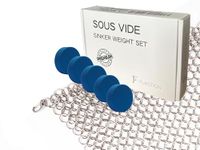 FLAGTION Sous Vide, Set of - 1.5 Pounds Food Grade Stainless Steel Sous Vide Mesh Net & 5 Silicone Coated Magnets for Sous Vide Cooking, Premium Sous Vide Accessory Kit to Avoid Undercooked Food