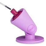 tweexy Hinge Untippable Nail Polish Bottle Holder | Anti-Spill Nail Polish Holder Stand, Tilted, Smartgrip Airlock Suction | Fingernail Painting, Nail Art Tools | Nail Polish Accessories (Lilac)