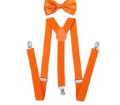 RR Design Suspender and Bow Tie Set for Kids (0-24 months) multicolored (orange)