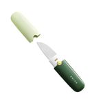 Yindella Peeler Green Stainless Steel Sharp Smooth Vegetable Fruit Peelers for Kitchen Ideal for Potato Cucumber Carrot Scrapper Double Edge Serrated (Peeler- Green 2 in 1)