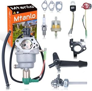 Mtanlo Premium Engine Parts Kit For Honda GX390 & GX340 - Includes OEM Spark Plug, Fuel Switch Valve, Carburetor, Gasket Set, and More For Superior Per For mance!